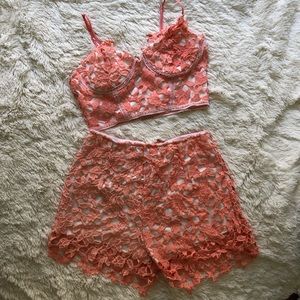 Pink Lace 2 Piece